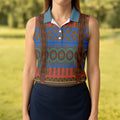 Tribal Suspender Pattern Halloween Golf Polo Shirt, Golf Polo For Women, Printed Golf Shirt