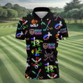 Neon Golf Clubs Golf Shirt, Funny Golf Shirt, Couple Golf Shirt, Matching Golf Shirt, His And Hers Golf Shirts