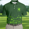 Shenanigans Coordinator Golf Ball Pattern St Patrick Day Green Golf Shirt, Golf Tops For Men, Golf Shirts For Men