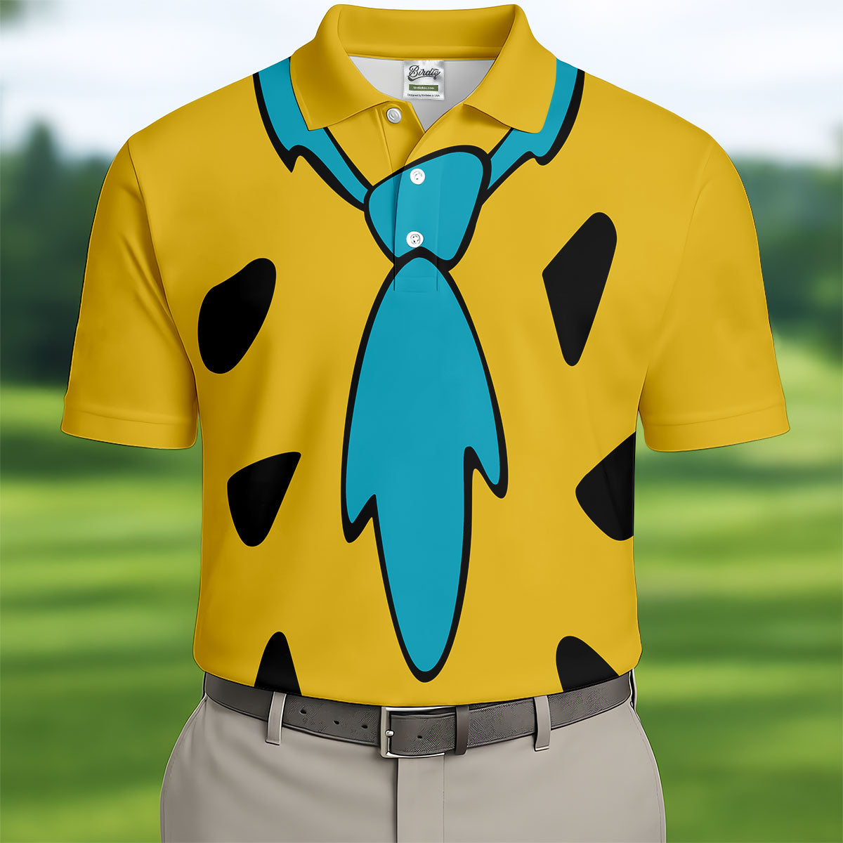 Yellow Stone Age Costume Hawaiian Golf Shirt, Mens Golf Polo, Golf Shirts For Men