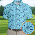 Best Dad Ever Dad Life Doodle Pattern Father's Day Golf Shirt, Golf Gift For Dad