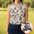 Funny Raccoon Desert Golf Pattern Polo Shirt, Ladies Golf Shirt, Printed Golf Shirt