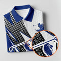 Blue White Golf Men's Golf Polo Shirt, Customized Golf Polos, Mens Golf Gift, Funny Golf Shirt