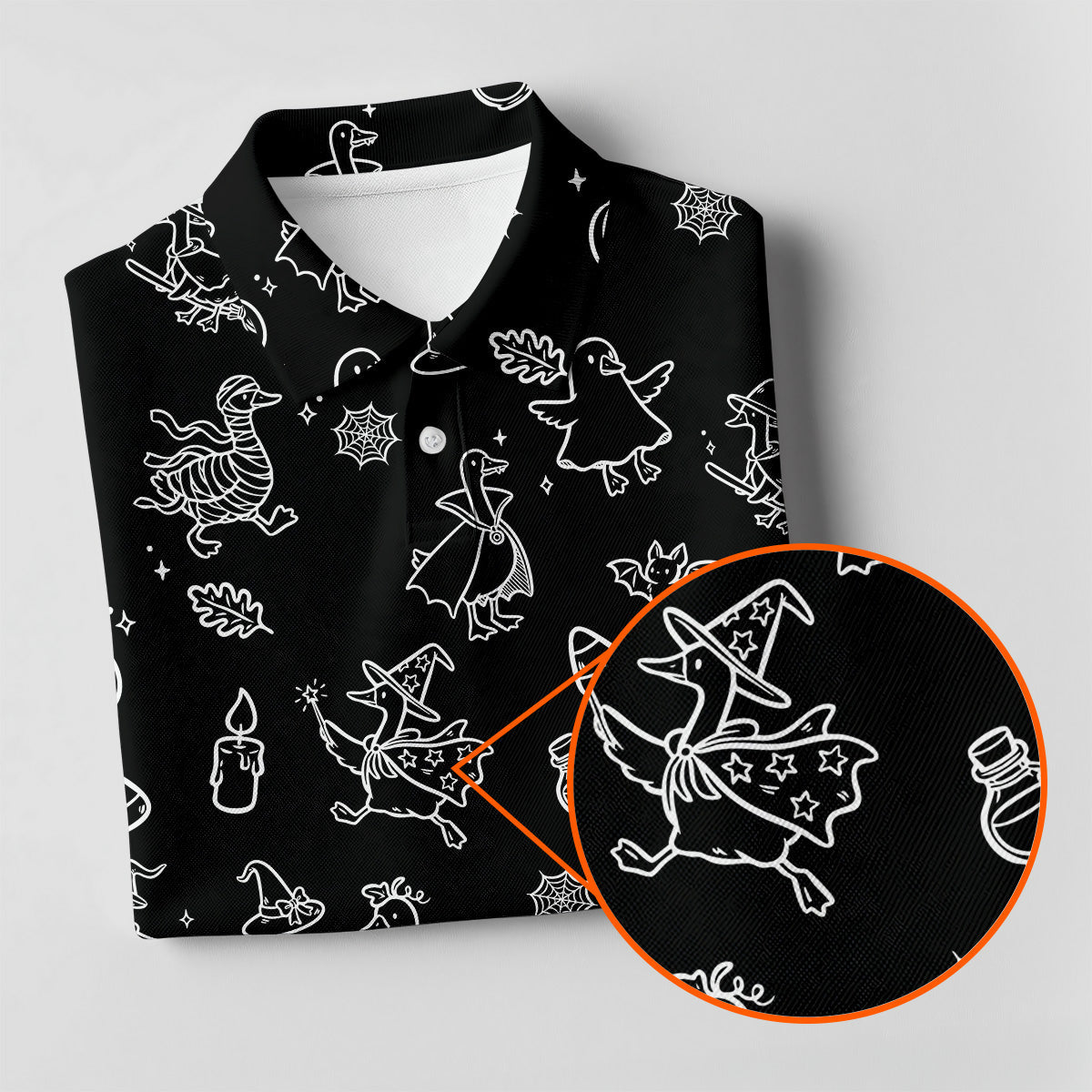 Goose Halloween, Doodle Pattern, Black Golf Polo, Sleeveless Womens Golf Shirts, Ladies Golf Shirts