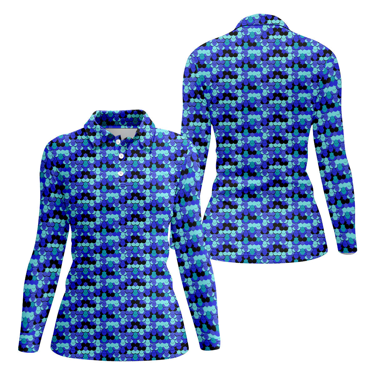 Blue Fun Womens Golf Shirts, Unique Gift For Golfer, Ladies Sleeveless Polo, Golfing Apparel