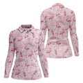 Pink Flamingo Customized Golf Polos, Ladies Sleeveless Tops, Ladies Golf Shirts, Golfing Apparel