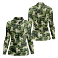 Funny Dachchunds Camo Women Golf Shirt, Dog Golf Shirt, Funny Golf Shirt, Ladies Golf Shirt