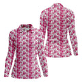 Breast Cancer Golf Shirt, Ladies Long Sleeve Golf Shirts, Ladies Golf Polos, Breast Cancer Awareness Shirt