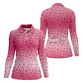 Funny Stickman Ladies Pink Golf Shirt, Unique Gift For Golfer, Ladies Golf Polos, Golfing Apparel