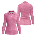 Funny Stick Figure Womens Golf Shirt, Pink Golf Shirt, Ladies Golf Shirt, Funny Golf Shirt Women