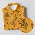 Goose Halloween, Doodle Pattern, Yellow Golf Shirt, Sleeveless Womens Golf Shirts, Women Golf Top, Ladies Golf Shirts