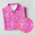 Goose Halloween, Doodle Pattern, Pink Golf Shirt, Sleeveless Womens Golf Shirts, Women Golf Top, Ladies Golf Shirts