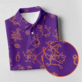 Goose Halloween, Doodle Pattern, Purple Golf Shirt, Sleeveless Womens Golf Shirts, Women Golf Top, Ladies Golf Shirts