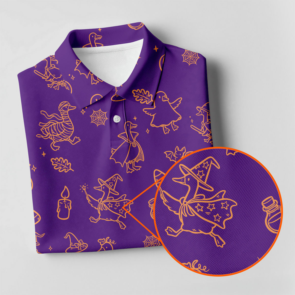 Goose Halloween, Doodle Pattern, Purple Golf Shirt, Sleeveless Womens Golf Shirts, Women Golf Top, Ladies Golf Shirts