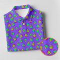 Neon Middle Finger Purple Golf Shirt, Funny Golf Shirt, Ladies Golf Polos, Cool Golf Gift