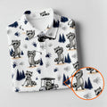 Funny Raccoon Golf Cart Pattern Polo Shirt, Ladies Golf Shirt, Women's Golf Apparel