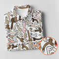Funny Adult Doodle Novelty Pattern Polo Shirt, Mens Golf Polo, Golf Shirts For Men