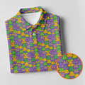 Funny Mardi Gras Adult Humor Men's Golf Polo Shirt, Fun Golf Shirt For Men, Funny Golf Shirt