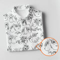 Floral Boobs Line Art Golf Polo Shirt, Women's Golf Shirts, Golf Apparel For Women