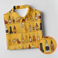 Funny Adult Party Bottle Pattern Golf Shirt, Polo Shirts For Men, Mens Golf Apparel