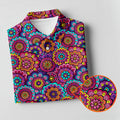 Colorful Mandala Floral Pattern Zip Hoodie, Graphic Zip Hoodie, Hooded Sweatshirt For Men