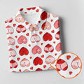 Funny Heart Butt Pattern Golf Polo Shirt, Golf Shirts For Women, Women’s Golf Apparel