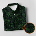 Dinosaurs In The Forest Deep Forest Green Hawaiian Golf Shirt, Polo Shirts For Men