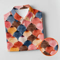 Colorful Watercolor Shell Pattern Golf Shirt, Golf Shirts For Men, Men's Golf Shirt, Polo Shirts For Men