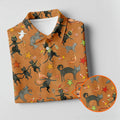 Vintage Black Cat Halloween Pattern Polo Shirt, Mens Golf Polo, Golf Apparel For Men