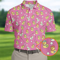 Rubber Duck Golf Polo Shirt, Fun Men's Golf Polos, Hawaiian Golf Shirts, Golfing Apparel