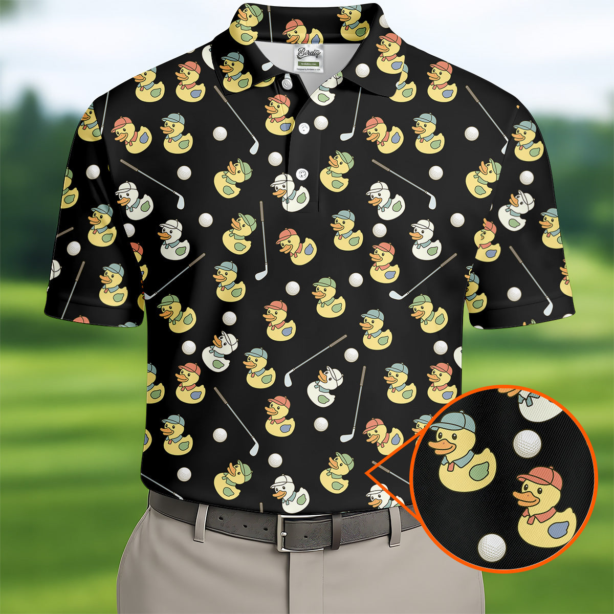 Rubber Duck Golf Polo Shirt, Golf Tops For Men, Hawaiian Golf Shirts, Golfing Apparel