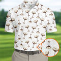 Expresso Martini Doodle Seamless Pattern Hawaiian Golf Shirt, Polo Shirts For Men
