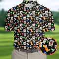 Slot Machine Lucky Shirt, Fun Men's Golf Polos, Hawaiian Golf Shirts, Golfing Apparel