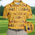 Funny Adult Party Bottle Pattern Golf Shirt, Polo Shirts For Men, Mens Golf Apparel