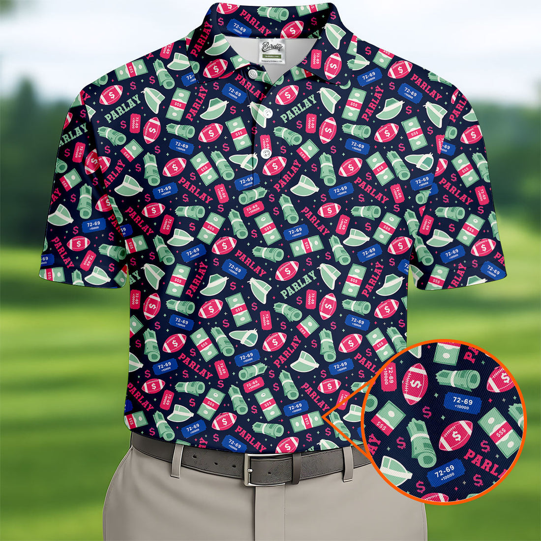 Funny Sports Betting Parlay Hawaiian Golf Shirt, Mens Golf Polo, Printed Golf Shirts