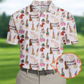 Light Pink Funny Birthday Dick Pattern Golf Polo Shirt, Men's Golf Shirt, Printed Golf Shirts