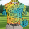 Funny Penis Doodle Color Block Golf Polo Shirt, Men's Golf Polo, Printed Golf Shirts
