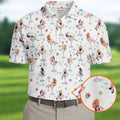 Retro Pin Up Martini Cocktail Hawaiian Golf Shirt, Golf Shirts For Men, Hawaiian Golf Shirt