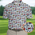 Funny Adult Humor Tropical Beach Golf Paradise Polo Shirt, Golf Polo Shirts For Men, Printed Golf Shirts