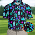 Haunted Ghost Halloween Hawaiian Golf Shirt, Mens Golf Shirts, Golf Polo Shirts For Men