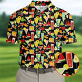 Refreshing Summer Cocktails Funny Golf Shirt, Summer Drinks Golf Tops For Men, Golf Shirts For Men
