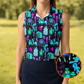 Haunted Ghost Halloween Hawaiian Golf Shirt, Women’s Golf Polo, Golf Shirts For Women