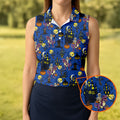 Dinosaur Mummy Pumpkin Halloween Polo Shirt, Golf Shirts For Women, Women’s Golf Apparel