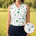 Retro Video Game Golf Theme Hawaiian Golf Shirt, Women's Golf Tops, Ladies Golf Shirts