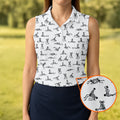 White Funny Skeleton Adult Position Golf Shirt, Halloween Gift Idea, Ladies Golf Shirts