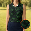 Dinosaurs In The Forest Deep Forest Green Hawaiian Golf Shirt, Women's Polo Shirt