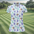 Autism Awareness Colors Puzzles Butterfly Floral Golf Shirt, Women's Golf Tops, Ladies Golf Shirts