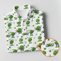 Three Leaf Clover Golf And Beer St Patrick's Day White Golf Shirt, Women's Golf Shirts, Ladies Golf Polos
