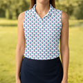 Suicide Awareness Feather Ribbon Pattern Women’s Golf Polo, Golf Tops For Women