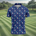 Funny Raccoon Tropical Golf Pattern Polo Shirt, Men's Golf Shirt, Golf Apparel For Men